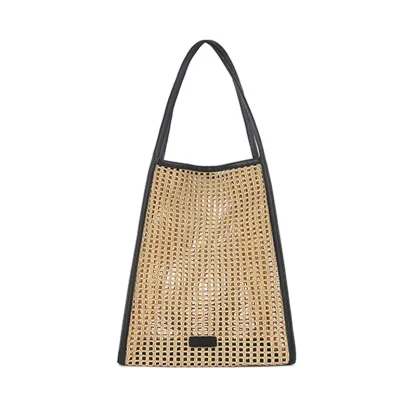 Fishnet Tote Straw Bag