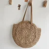 Round Tote Straw Bags