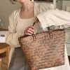 Hard Handle Woven Straw Bags