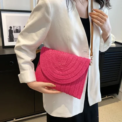 Envelope Crossbody Straw Bags