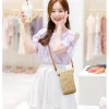 Chic Tassel Phone Straw Bag - Image 2