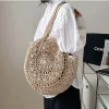 Round Tote Straw Bags - Image 2