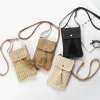 Chic Tassel Phone Straw Bag