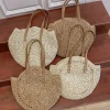 Round Tote Straw Bags - Image 6